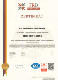 ISO 9001 Zertifikat